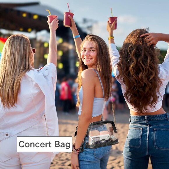 Stadium-Approved Clear Purse with Adjustable Strap for Women – Chic & Practical - Picture 5 of 9